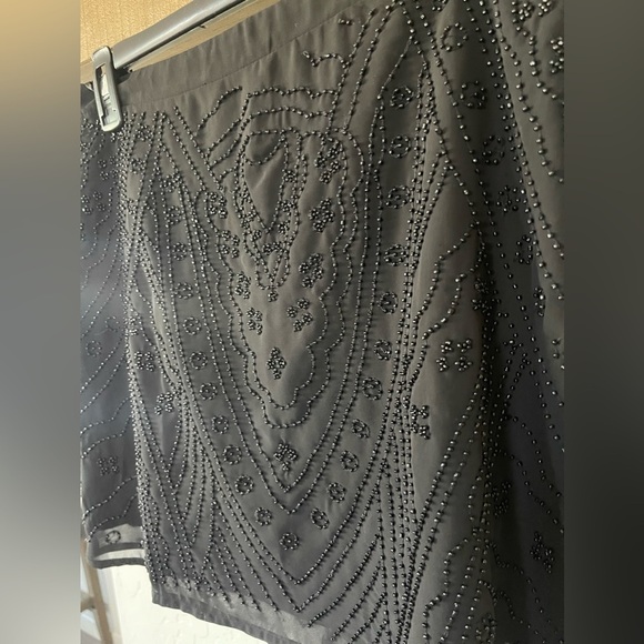 Forever 21| Black Fully Beaded Mini Skirt, Size Large—Lined••• - Picture 10 of 14